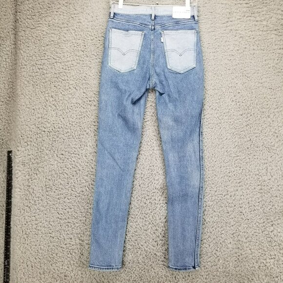 Levis Jeans Womens 28 Blue Line 8 Two Tone Stretch White Tab *Read* - Picture 1 of 16